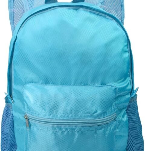Blue ultralight foldable waterproof hiking backpack