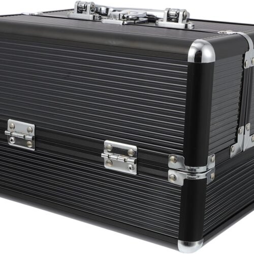 1pc Aluminum Alloy Cosmetic Case Makeup Cosmetic Case Organizer Cosmetic Pouch Cosmetic Train Case Makeup Organizer Tattoo Tool Storage Case  Tools Make up Travel Aluminum Case