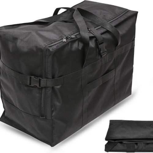 Extra Large Duffle Bag for Travel  Foldable Overnight Bag 900D Durable Carry on Travel Duffle Bags for Camping/Moving/Air Delivery/Tent/Christmas Decoration Storage